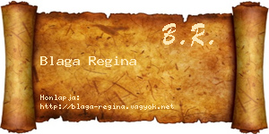 Blaga Regina névjegykártya